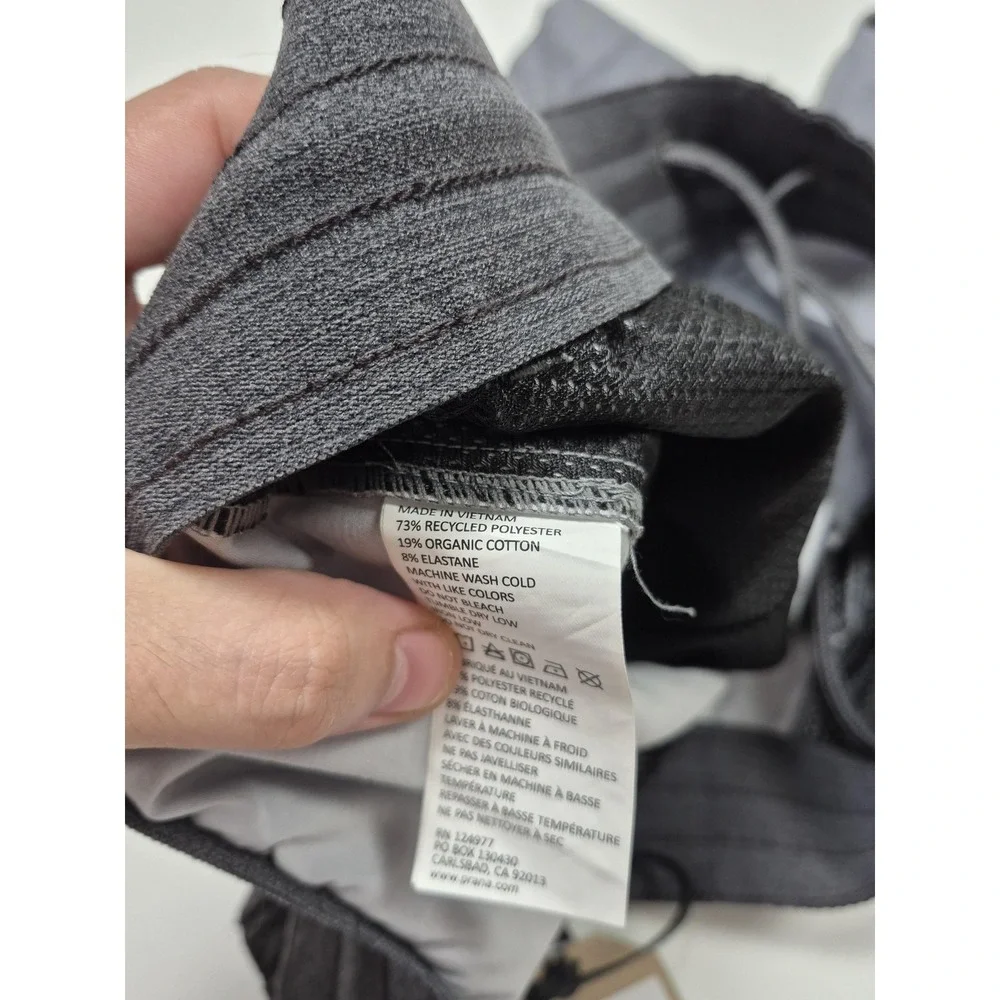 PrAna Slope Short Mens 2XL Gray 7 Inseam Ashy Kai Stripe Athletic Running Gym